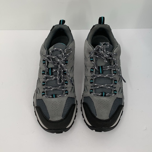 Columbia Crestwood walking hiking sneaker shoe gray suede women new 9 WIDE 9W - Picture 4 of 7